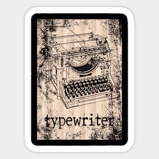 DISTRESSED VINTAGE TYPEWRITER Sticker